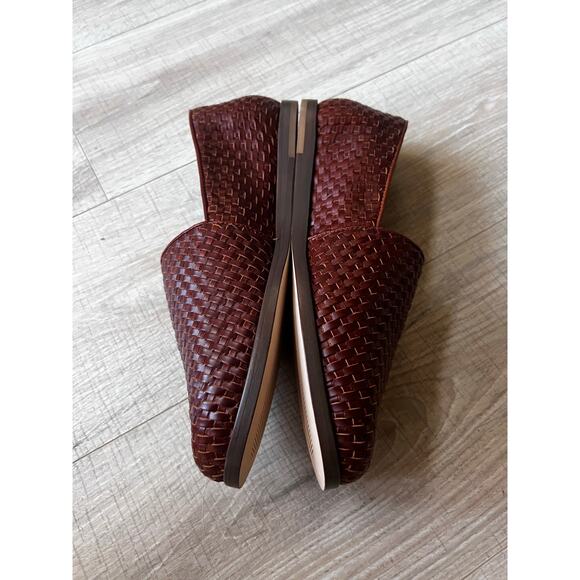 NEW Nisolo Alejandro slip on leather shoe woven brandy 10.5 main image 6